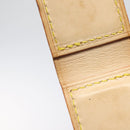 LOUIS VUITTON Pansu Abie Money Clip Leather Beige M64692 LV Auth 125842-6