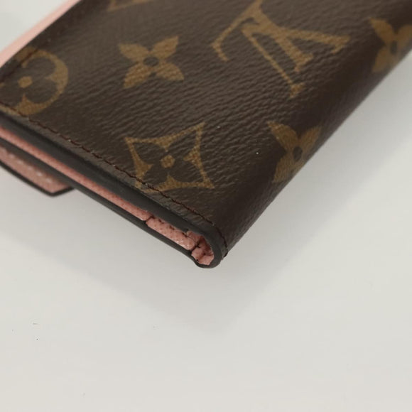 LOUIS VUITTON Monogram Portefeuille Zoe Wallet Pink M62933 LV Auth 125843