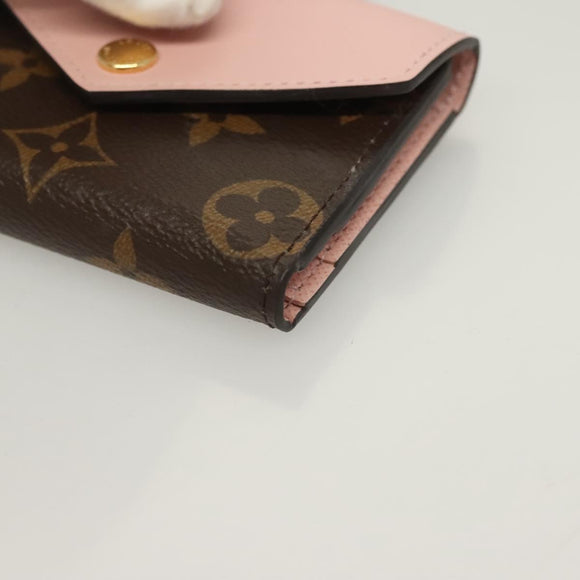 LOUIS VUITTON Monogram Portefeuille Zoe Wallet Pink M62933 LV Auth 125843