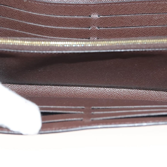 LOUIS VUITTON Damier Ebene Portofeuil Normandy Wallet Pink N61262 LV Auth 125844