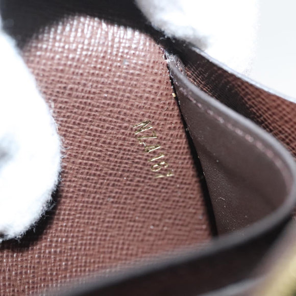 LOUIS VUITTON Damier Ebene Portofeuil Normandy Wallet Pink N61262 LV Auth 125844