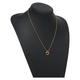 Salvatore Ferragamo Gancini Necklace metal Gold Tone Auth 125845