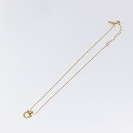 Salvatore Ferragamo Gancini Necklace metal Gold Tone Auth 125845 - 0