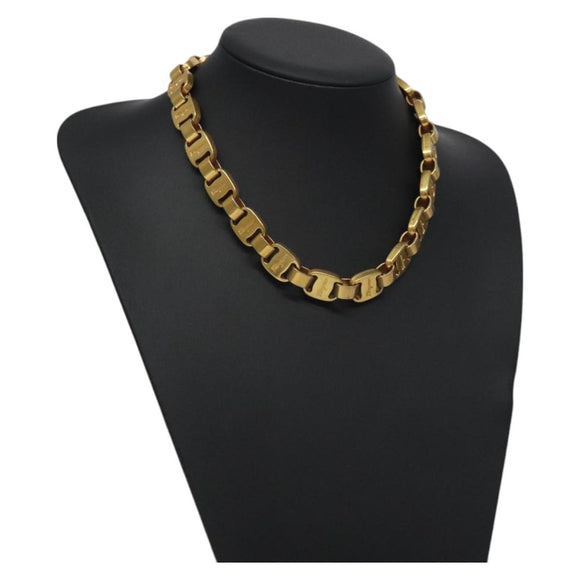 Salvatore Ferragamo Necklace metal Gold Auth 125846
