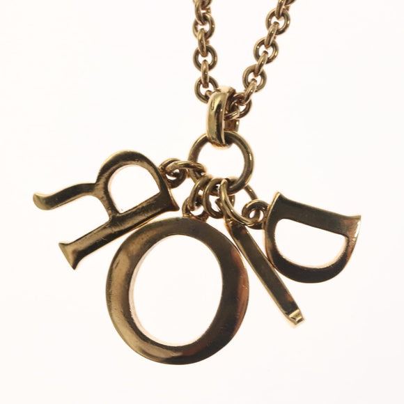 Christian Dior Necklace metal Gold Auth 125847