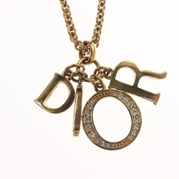 Christian Dior Necklace metal Gold Auth 125847