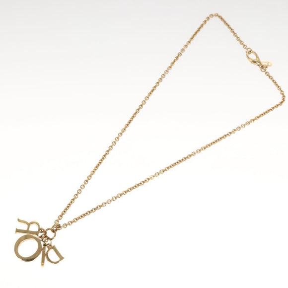 Christian Dior Necklace metal Gold Auth 125847