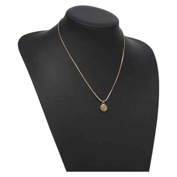 Christian Dior Necklace metal Gold Tone Auth 125849