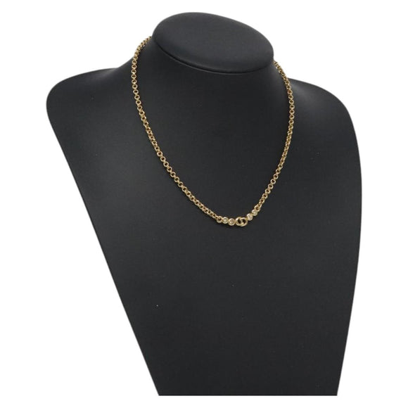 Christian Dior Necklace metal Gold Tone Auth 125850