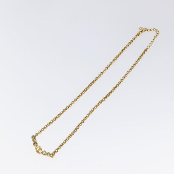 Christian Dior Necklace metal Gold Tone Auth 125850