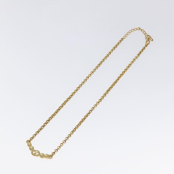 Christian Dior Necklace metal Gold Tone Auth 125850