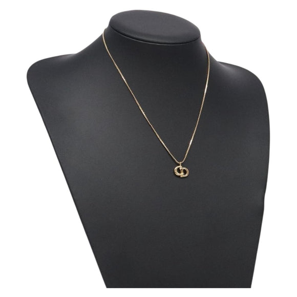 Christian Dior Necklace metal Gold Tone Auth 125857