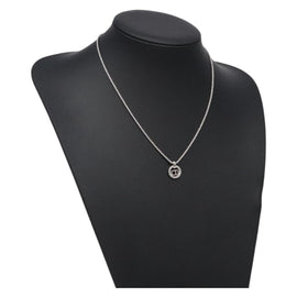 Christian Dior Necklace metal Silver tone Auth 125858