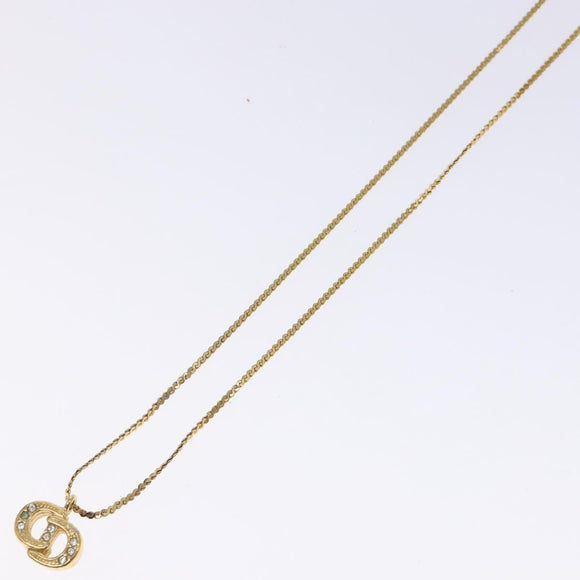 Christian Dior Necklace metal Gold Tone Auth 125862