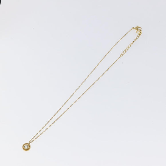 Christian Dior Necklace metal Gold Auth 125864