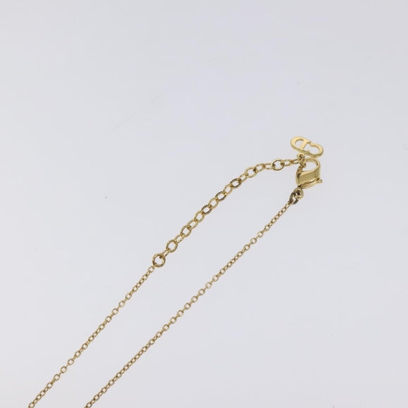 Christian Dior Necklace metal Gold Tone Auth 125866