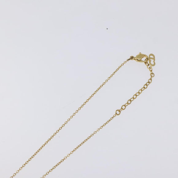 Christian Dior Necklace metal Gold Tone Auth 125866