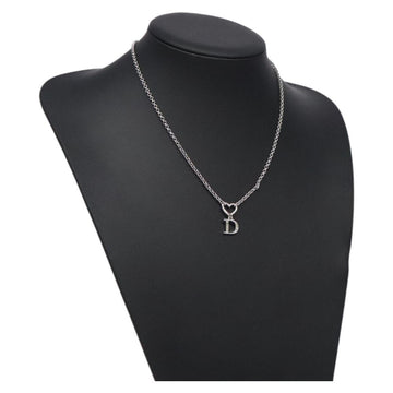 Christian Dior Necklace metal Silver tone Auth 125868