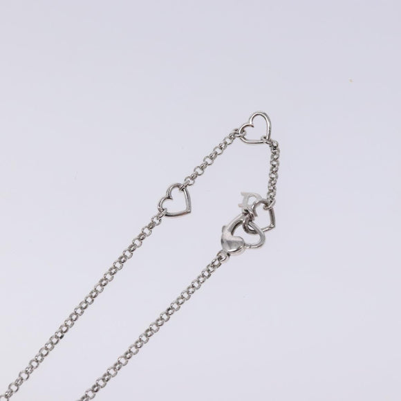 Christian Dior Necklace metal Silver tone Auth 125868