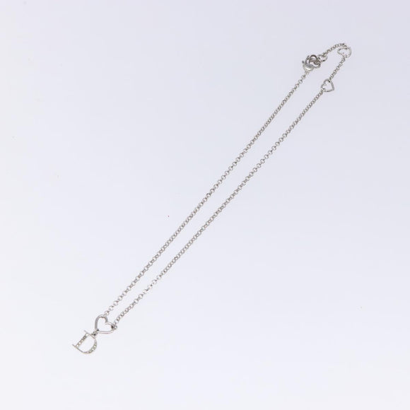Christian Dior Necklace metal Silver tone Auth 125868