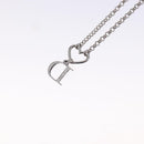 Christian Dior Necklace metal Silver tone Auth 125868-9