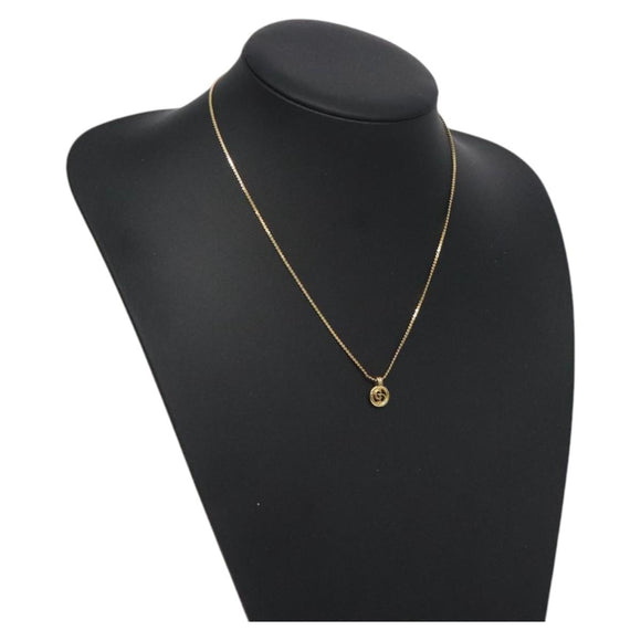 Christian Dior Necklace metal Gold Tone Auth 125870
