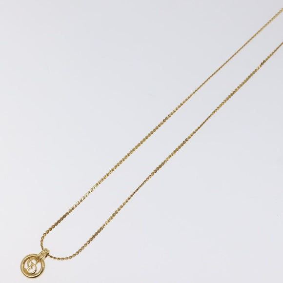 Christian Dior Necklace metal Gold Tone Auth 125870