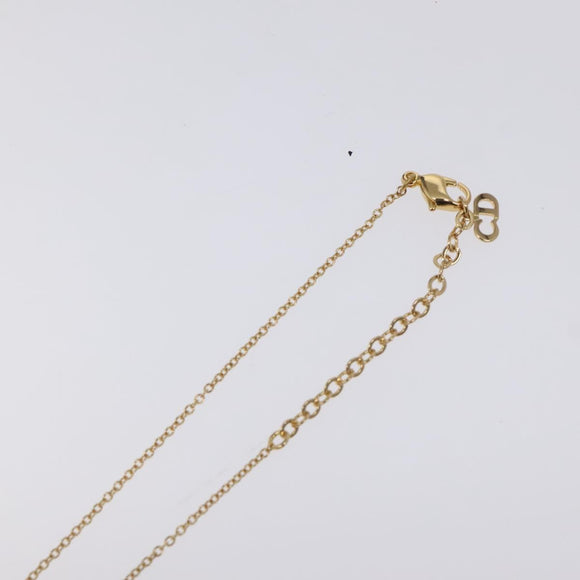 Christian Dior Necklace metal Gold Tone Auth 125873