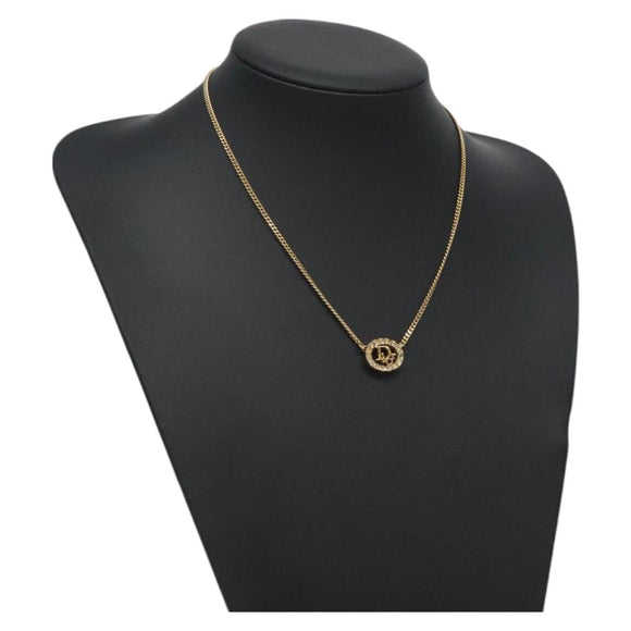 Christian Dior Necklace metal Gold Auth 125877
