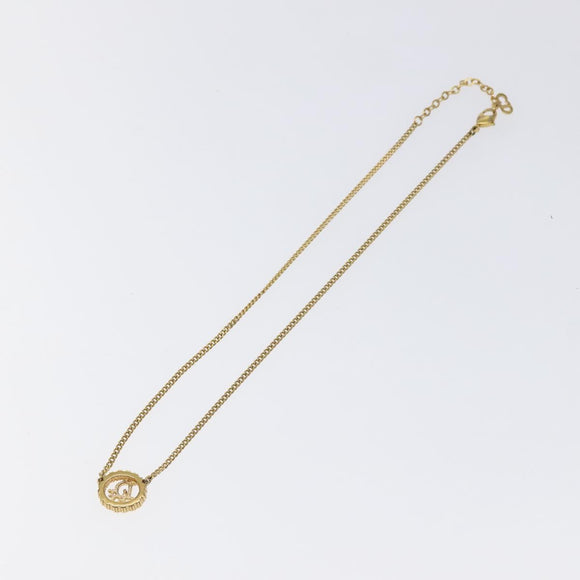 Christian Dior Necklace metal Gold Auth 125877