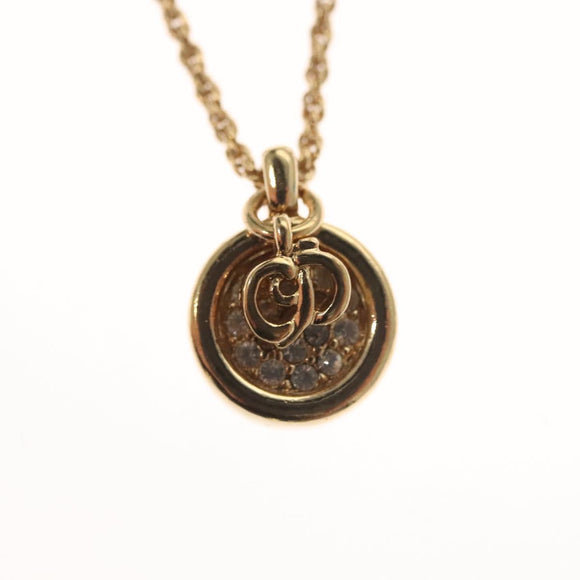 Christian Dior Necklace metal Gold Auth 125882