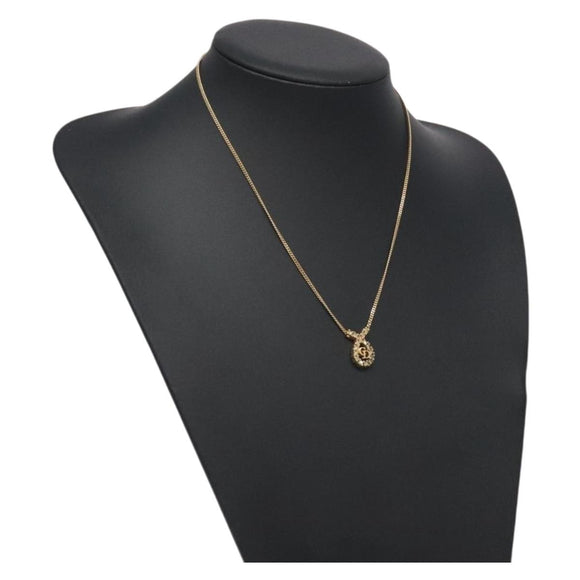 Christian Dior Necklace metal Gold Auth 125883