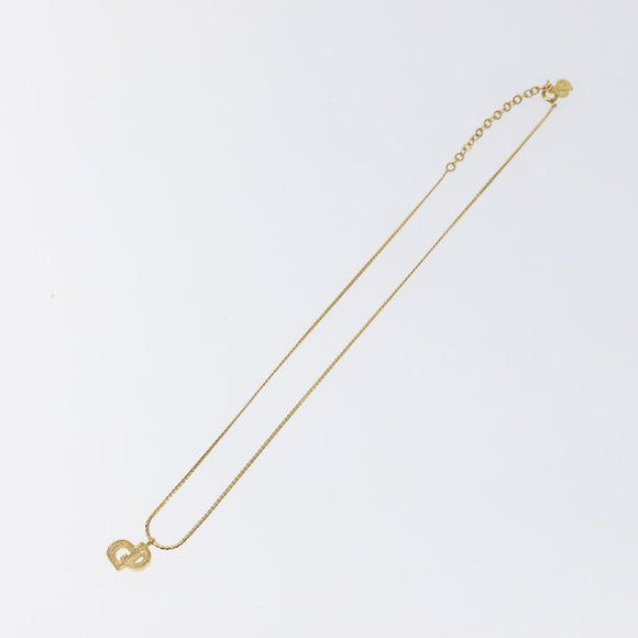 Christian Dior Necklace metal Gold Auth 125886
