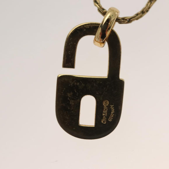 Christian Dior Necklace metal Gold Tone Auth 125889