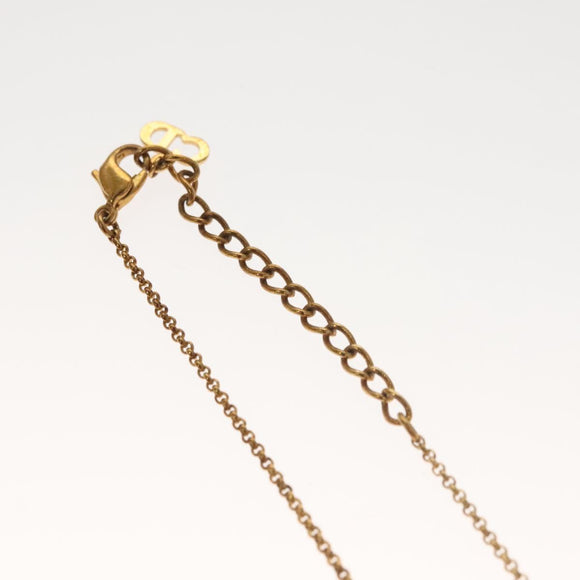 Christian Dior Necklace metal Gold Tone Auth 125890
