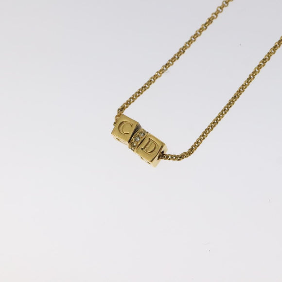 Christian Dior Necklace metal Gold Tone Auth 125891