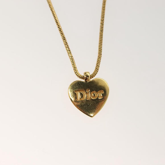 Christian Dior Necklace metal Gold Tone Auth 125894