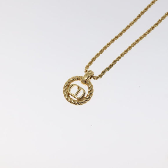 Christian Dior Necklace metal Gold Tone Auth 125895