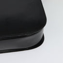 CELINE Hand Bag Leather 2way Black Gold Auth 125900-18