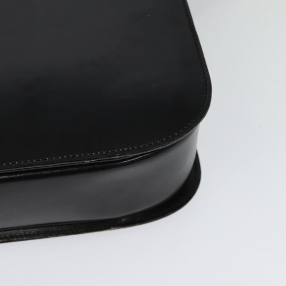 CELINE Hand Bag Leather 2way Black Gold Auth 125900