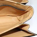 CELINE Hand Bag Leather 2way Black Gold Auth 125900-21