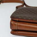 CELINE Macadam Canvas Shoulder Bag PVC Leather Brown Gold Auth 125902-9