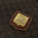 CELINE Macadam Canvas Shoulder Bag PVC Leather Brown Gold Auth 125902-17