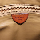 CELINE Macadam Canvas Shoulder Bag PVC Leather Brown Gold Auth 125902-18