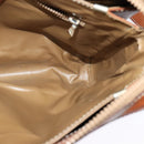 CELINE Macadam Canvas Shoulder Bag PVC Leather Brown Gold Auth 125902-19