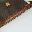CELINE Macadam Canvas Shoulder Bag PVC Leather Brown Gold Auth 125902-6