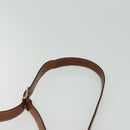 CELINE Macadam Canvas Shoulder Bag PVC Leather Brown Gold Auth 125902-8