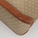 CELINE Macadam Canvas Hand Bag PVC Beige Gold Auth 125903-15