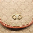 CELINE Macadam Canvas Hand Bag PVC Beige Gold Auth 125903-18