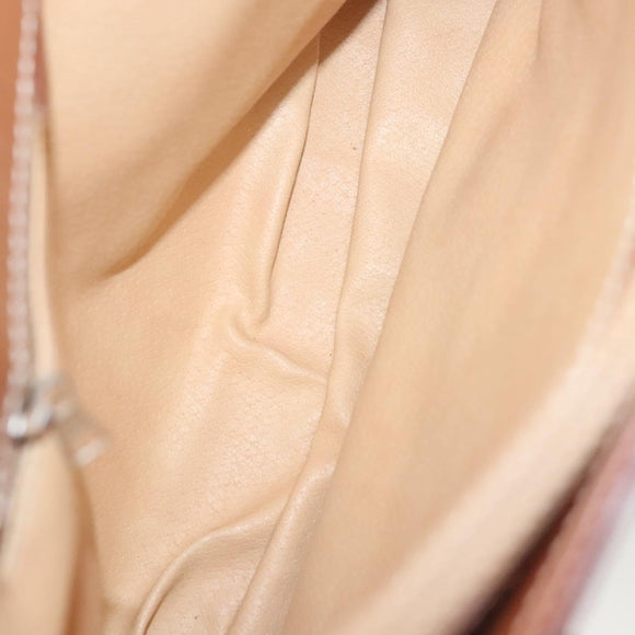 CELINE Macadam Canvas Hand Bag PVC Beige Gold Auth 125903